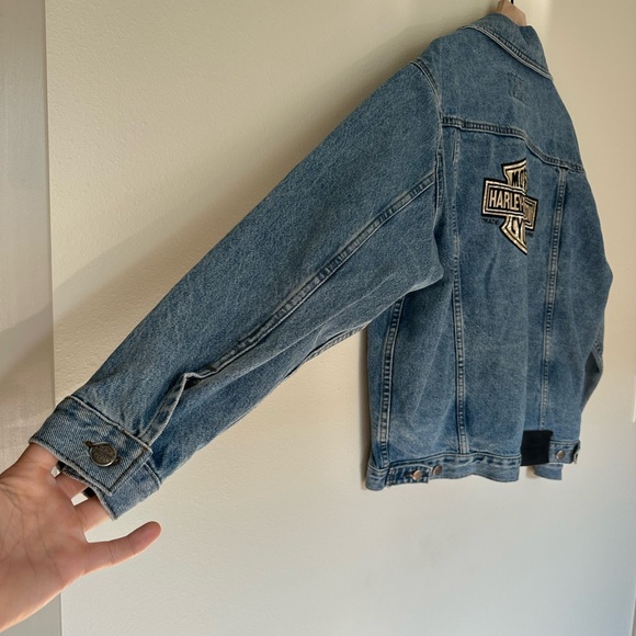 Vintage Harley-Davidson Motorcycle Jean Jacket - Picture 7 of 7